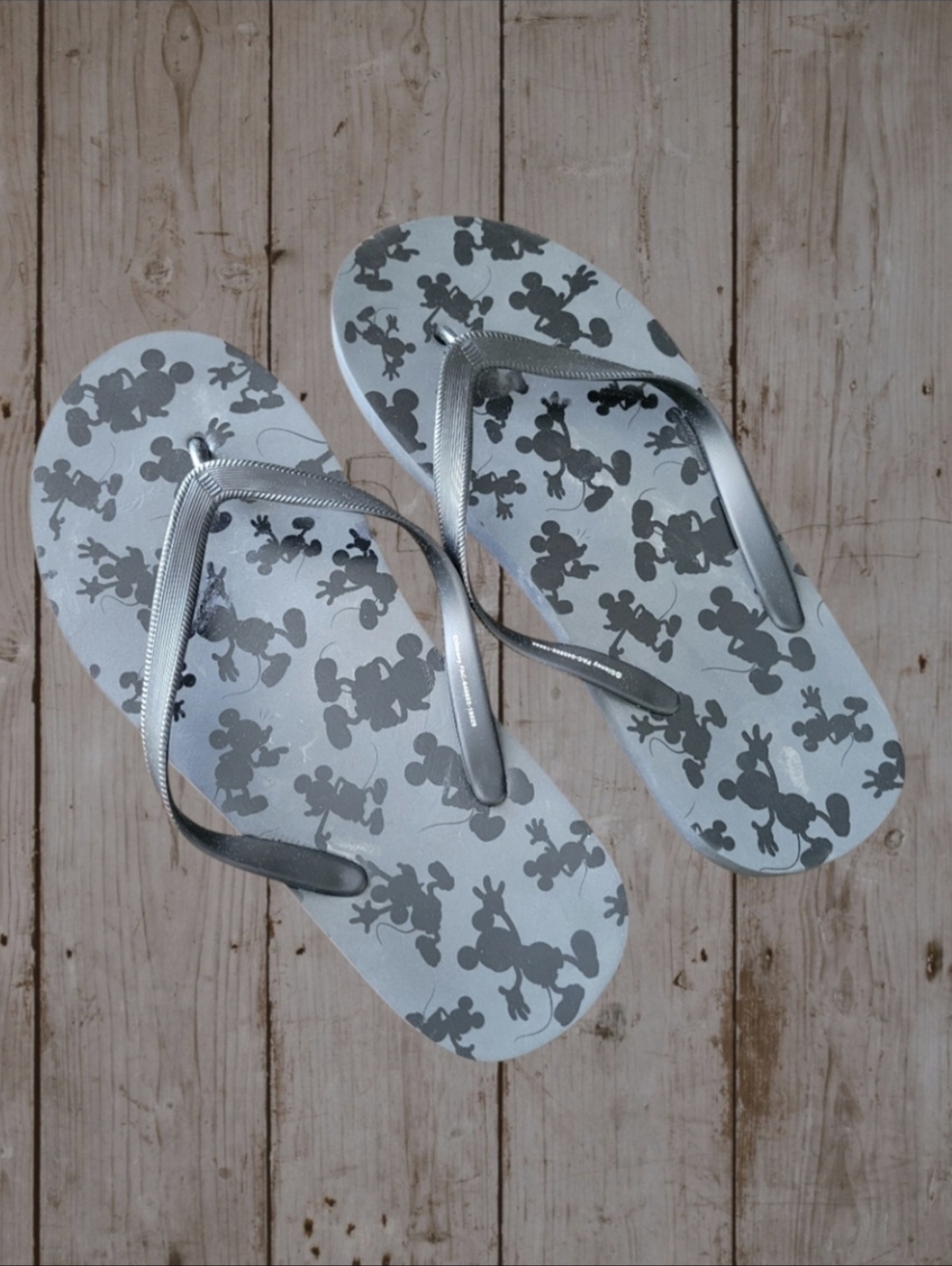 Disney Mickey Mouse Silhouette Mens Flip Flops